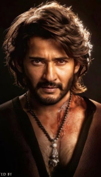 Silver Coated SSMB29 VARANASI  Sacred Nandi and Trishul Pendant